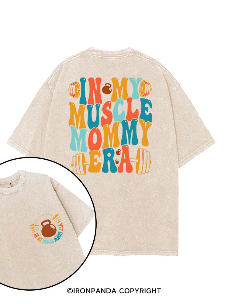 MUSCLE MOMMY ERA GYM LOVER printed Gym Shirt