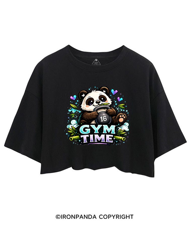 GYM TIME KETTLEBELL PANDA CROP TOPS