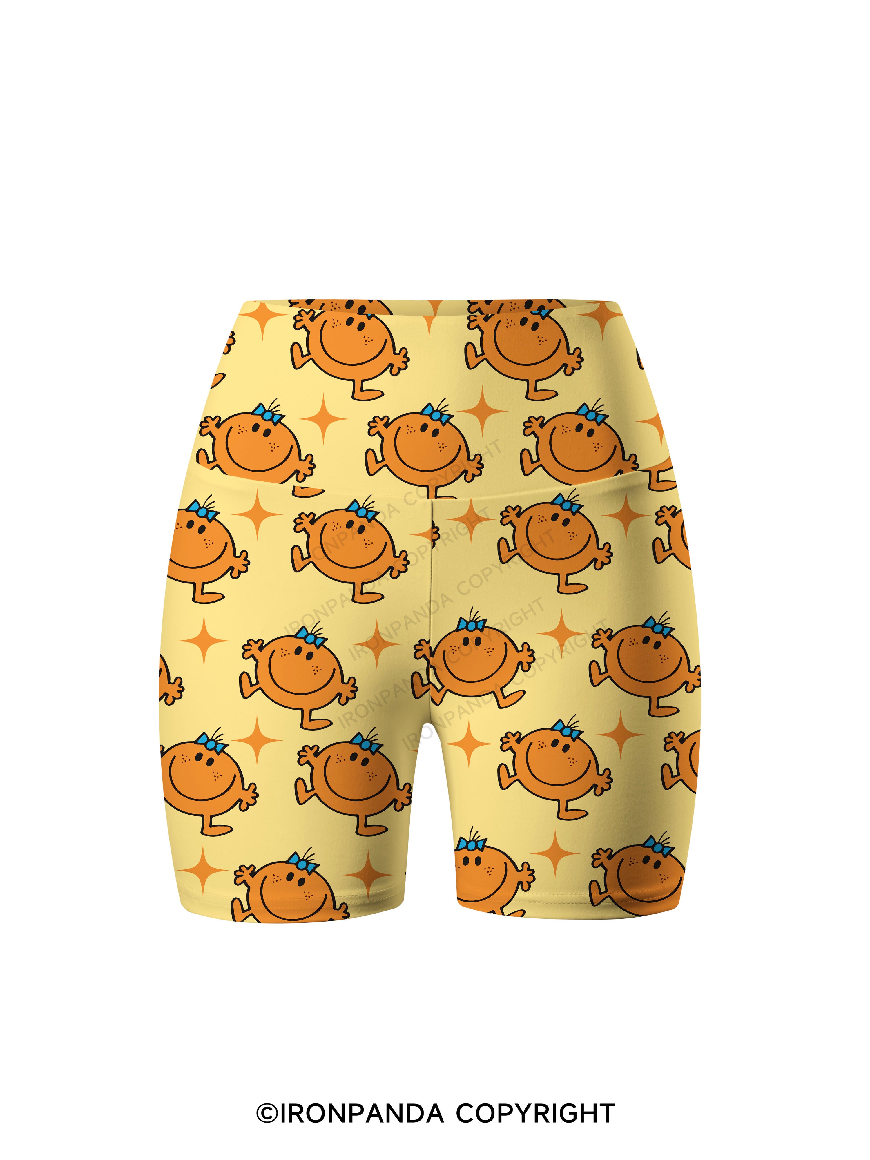 Little Miss Happy Workout Printed Yoga Cycling Shorts
