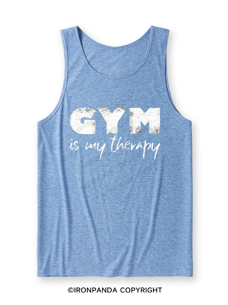 GYM IS MY THERAPY Ultra Soft Heather Tank