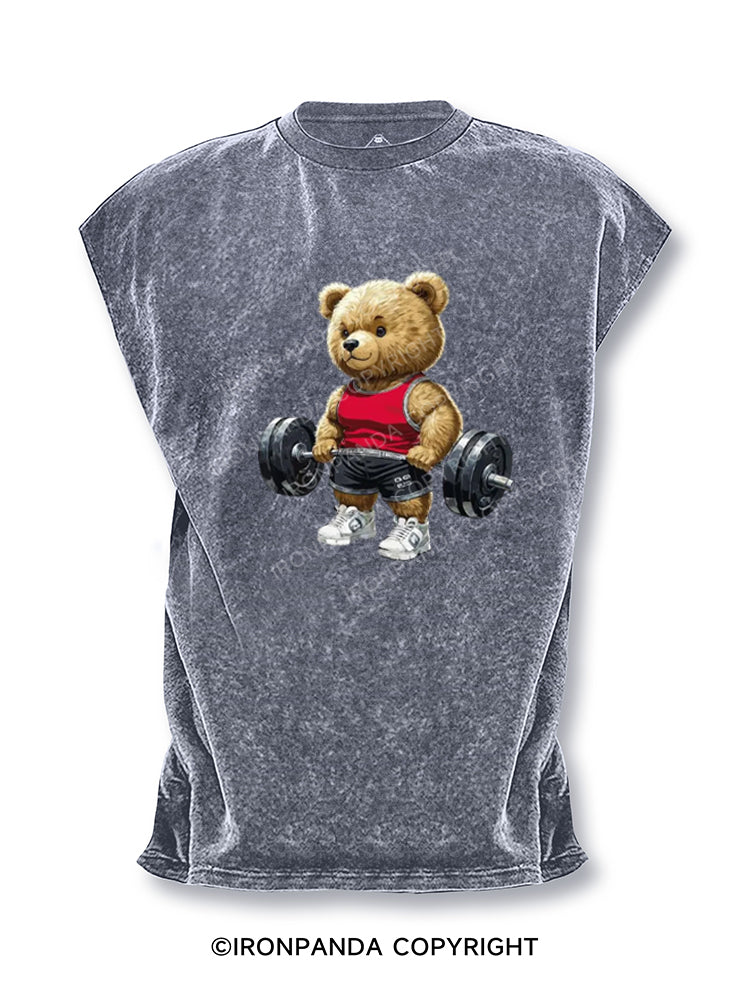 Funny Weightlifting Bear Cut Off Tank