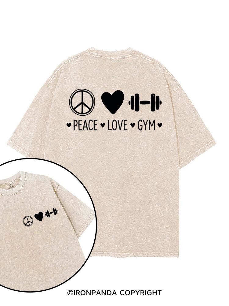 Peace Love Gym printed Gym Shirt