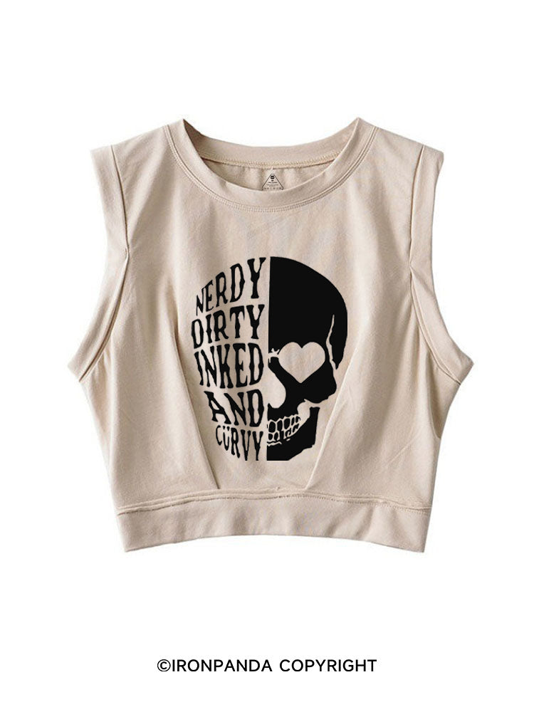Nerdy Dirty Inked and Curvy SLEEVELESS CROP TOPS