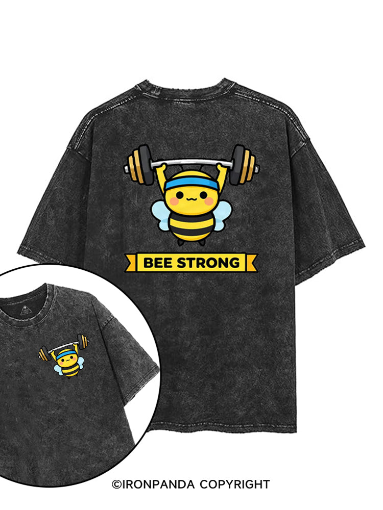 Honey Bee Strong printed Gym Shirt
