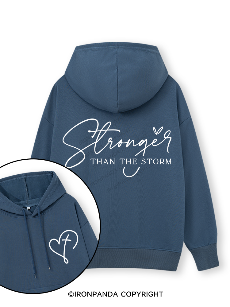 Stronger Than The Storm Double-Sided Printed Classic Gym Hoodie