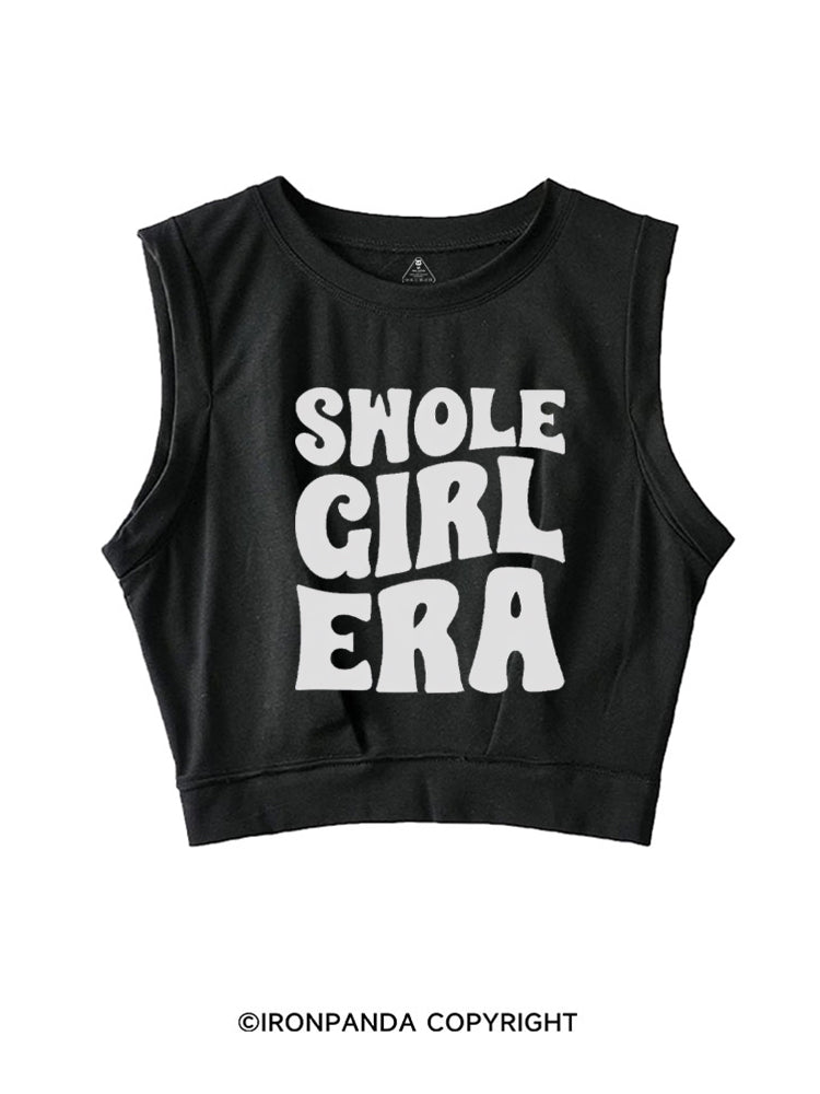 SWOLE GIRL ERA SLEEVELESS CROP TOPS
