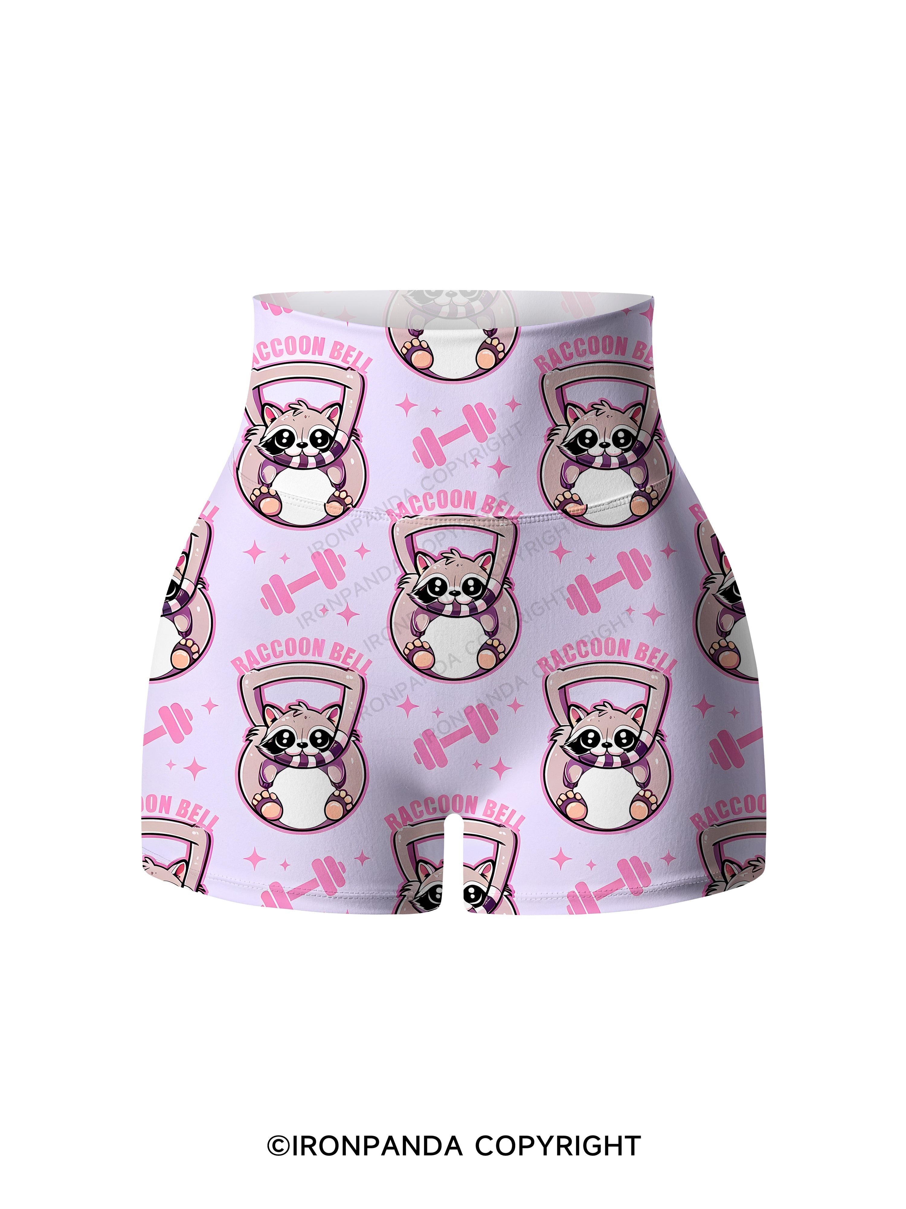 RACCOON BELL Printed Yoga Shorts