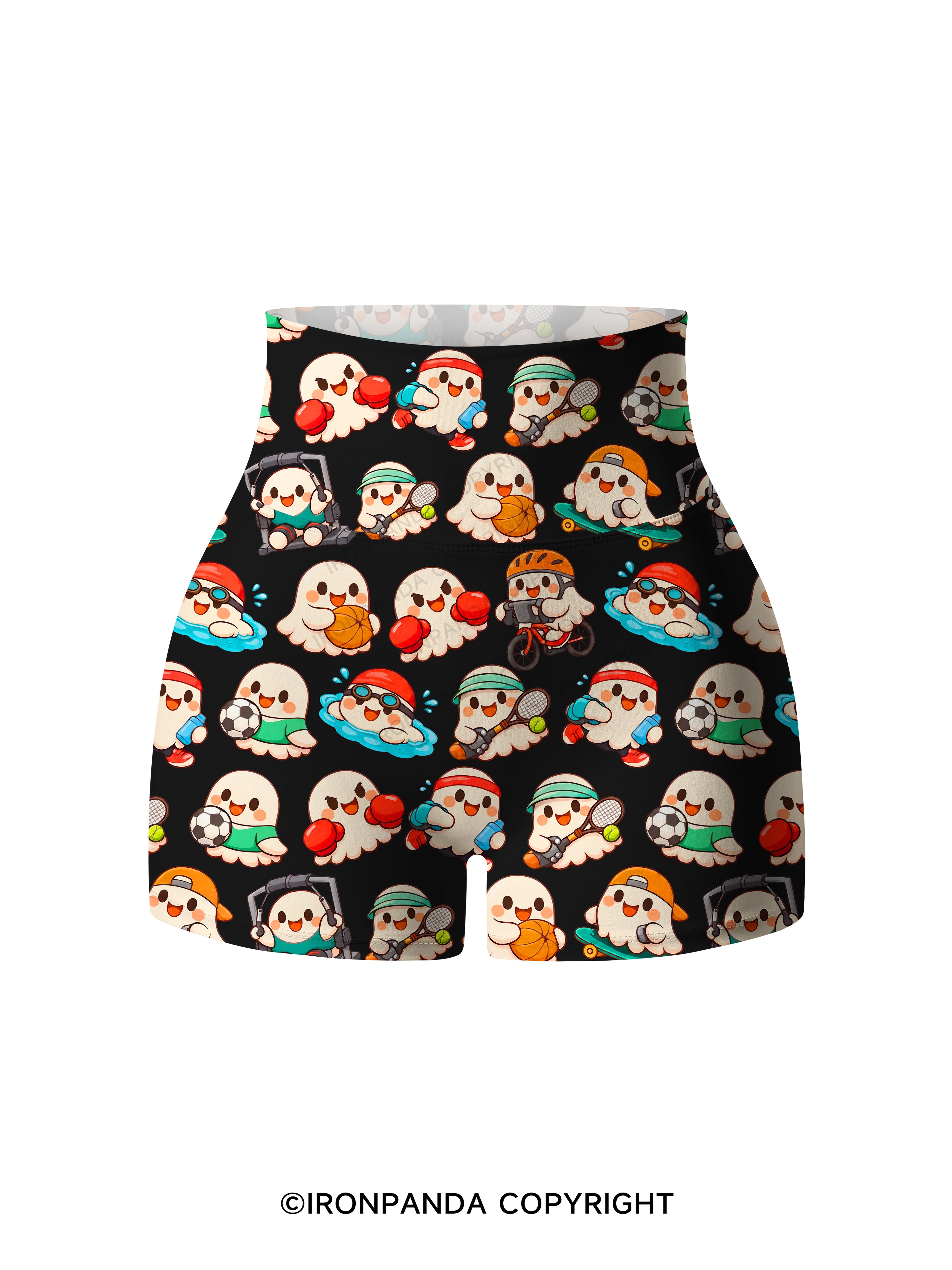 CUTE GHOST SPORTS Printed Yoga Shorts