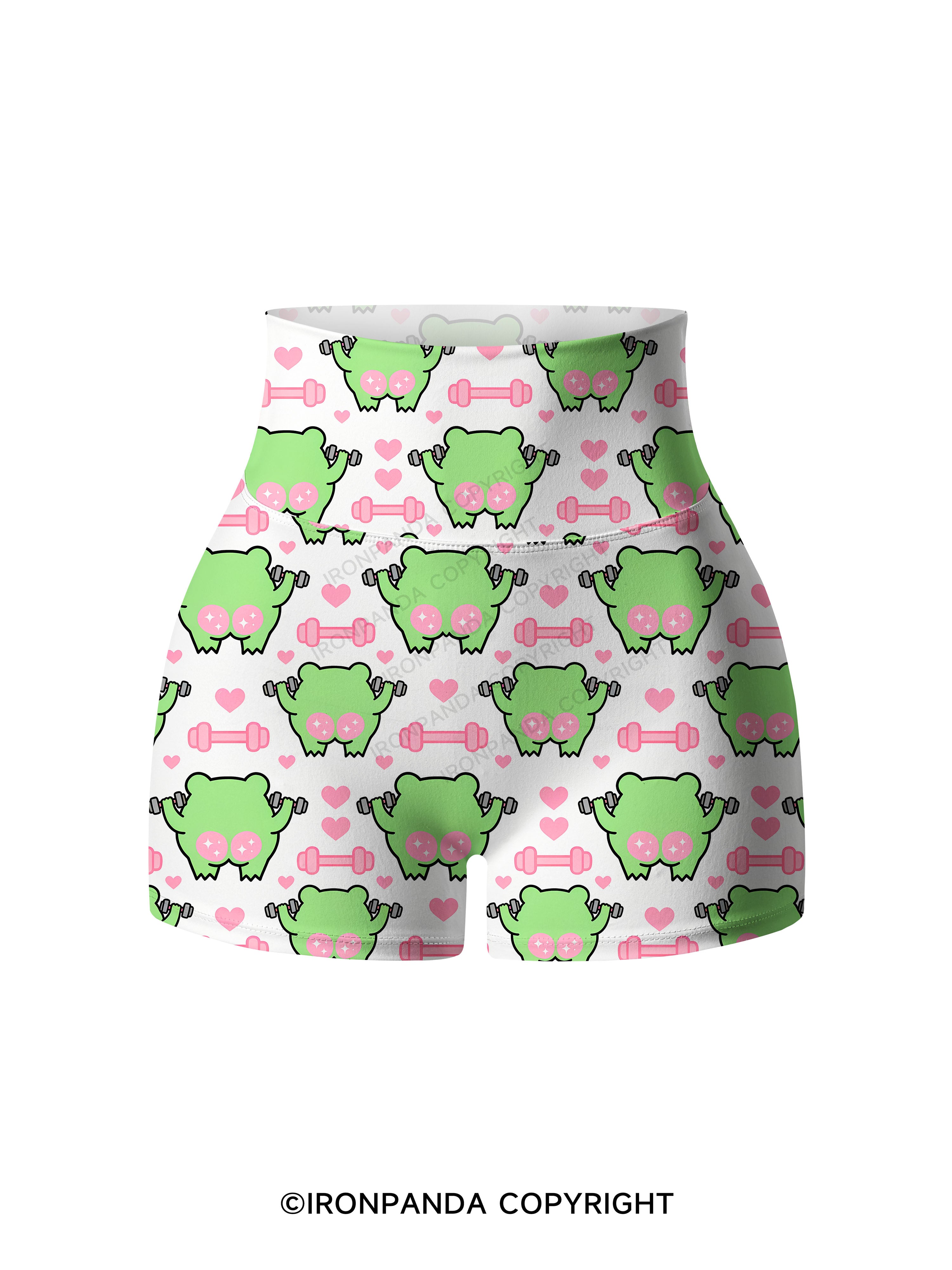 Booty Goals Frog Workout Printed Yoga Shorts