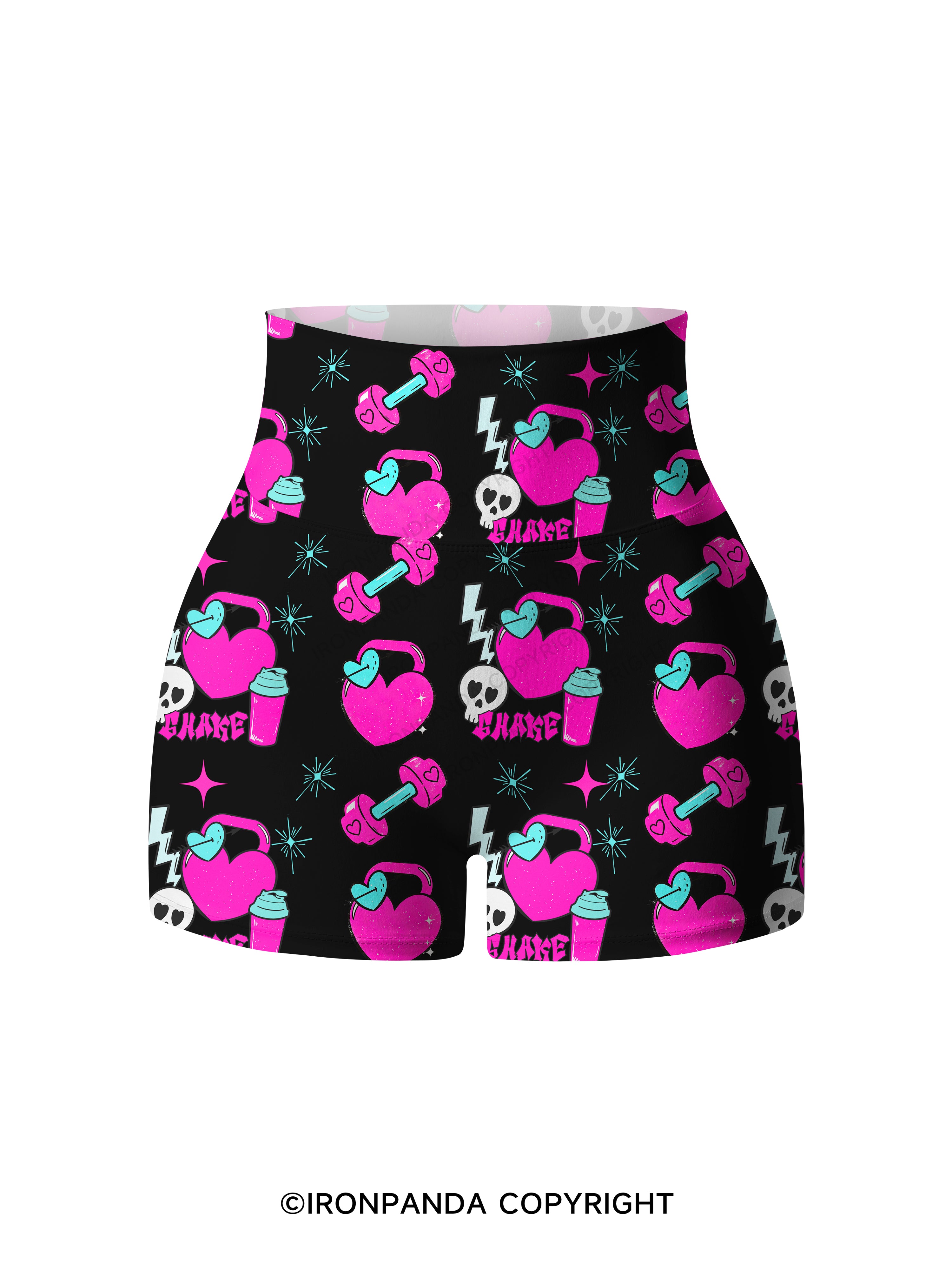 Shake Till You Gain Printed Yoga Shorts