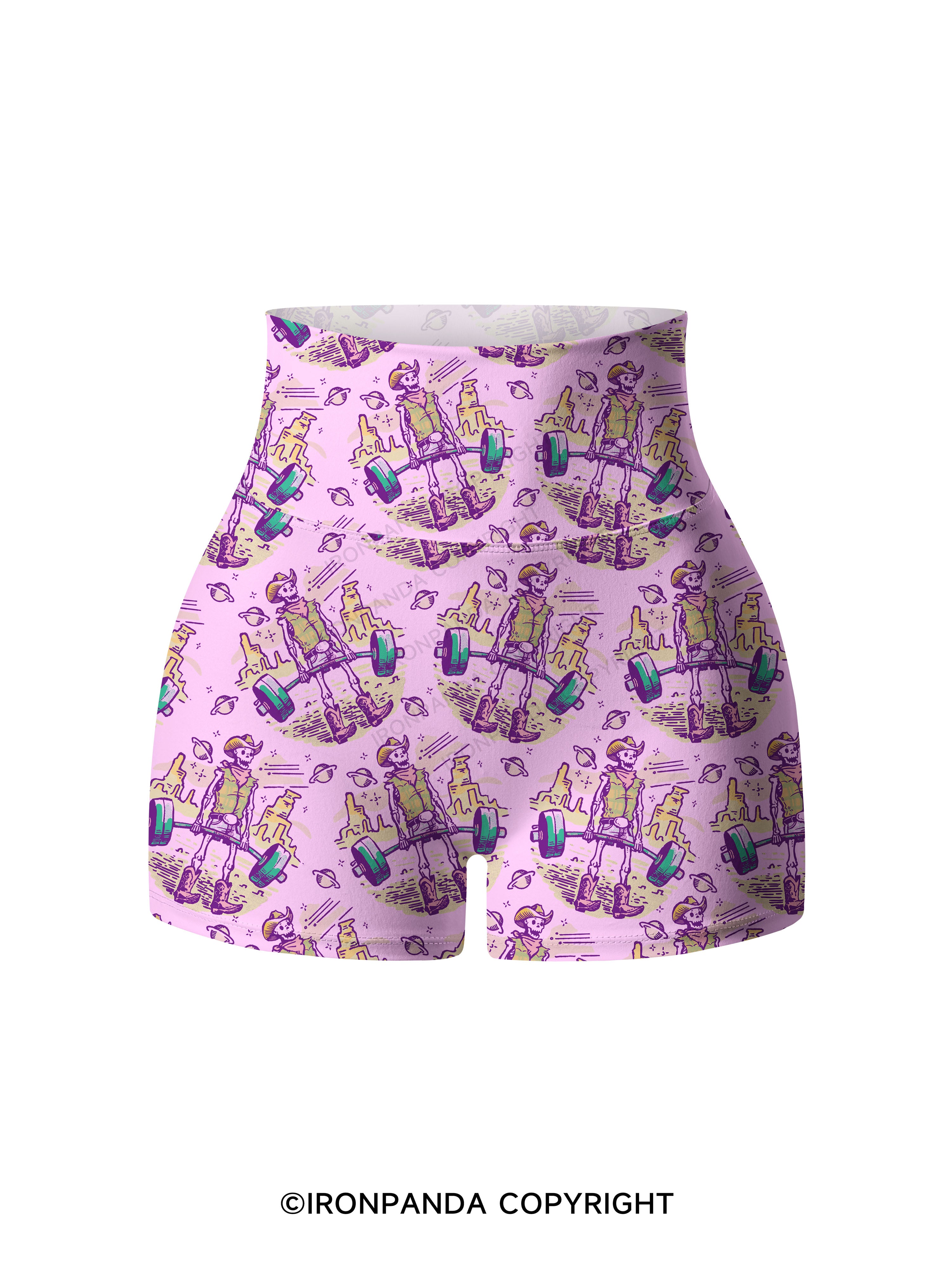 deadlift funny gym Printed Yoga Shorts