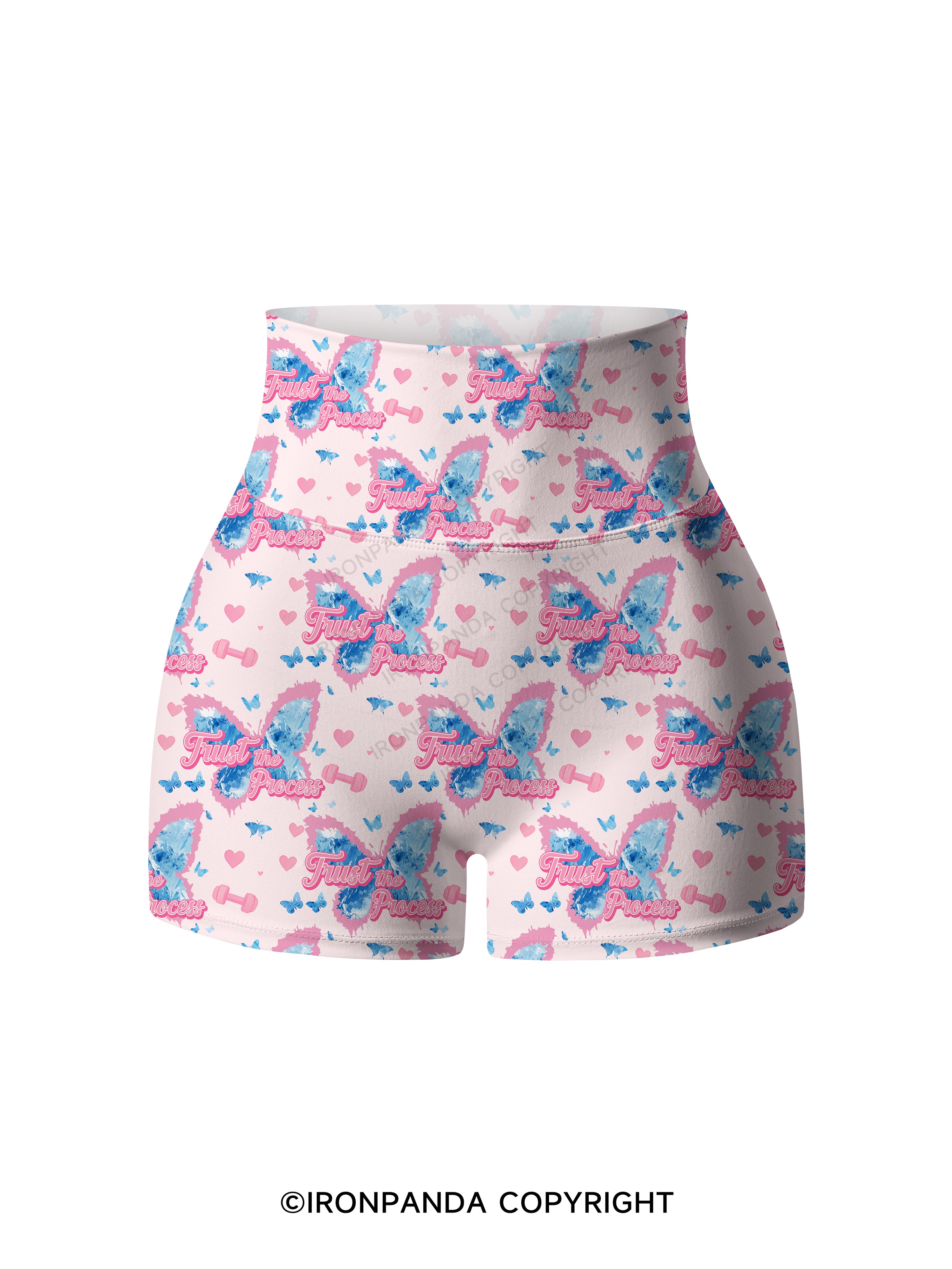 Trust the process fitness Printed Yoga Shorts