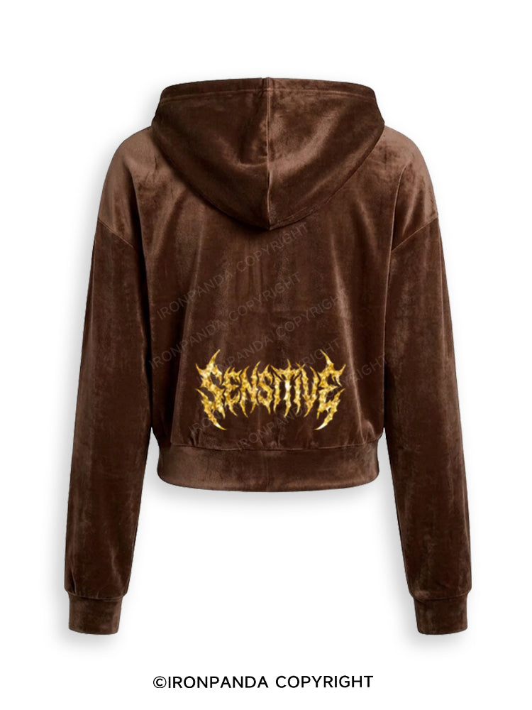 Sensitivity and Empathy is a Strength Velvet Tracksuit Set