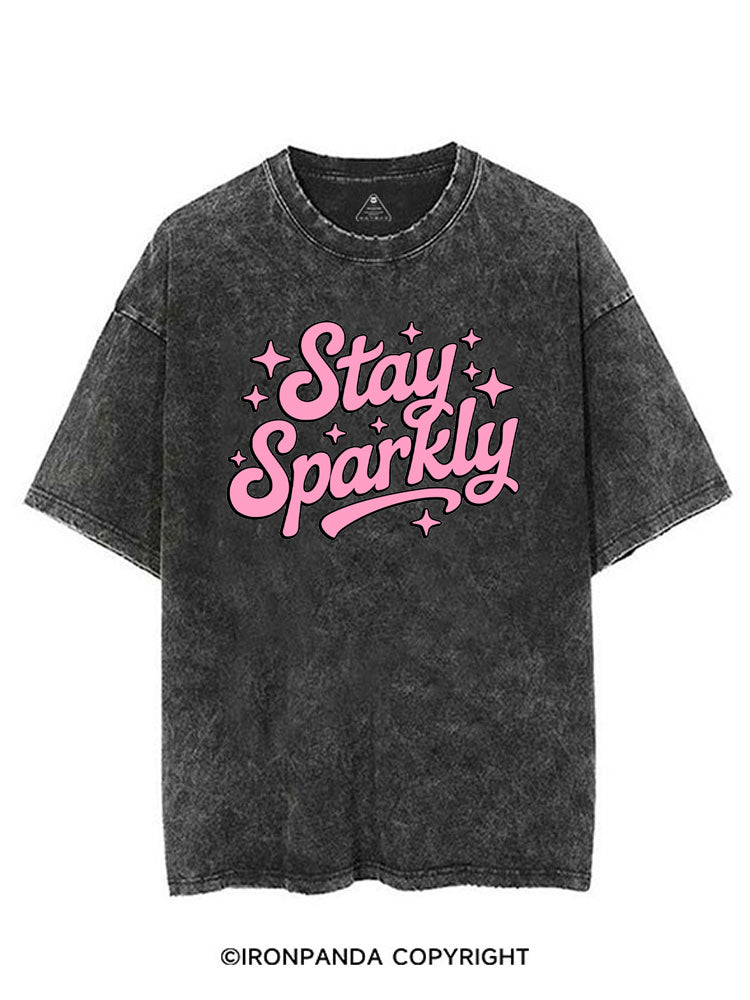 STAY SPARKLY FUNNY POSITIVE GYM VINTAGE GYM SHIRT