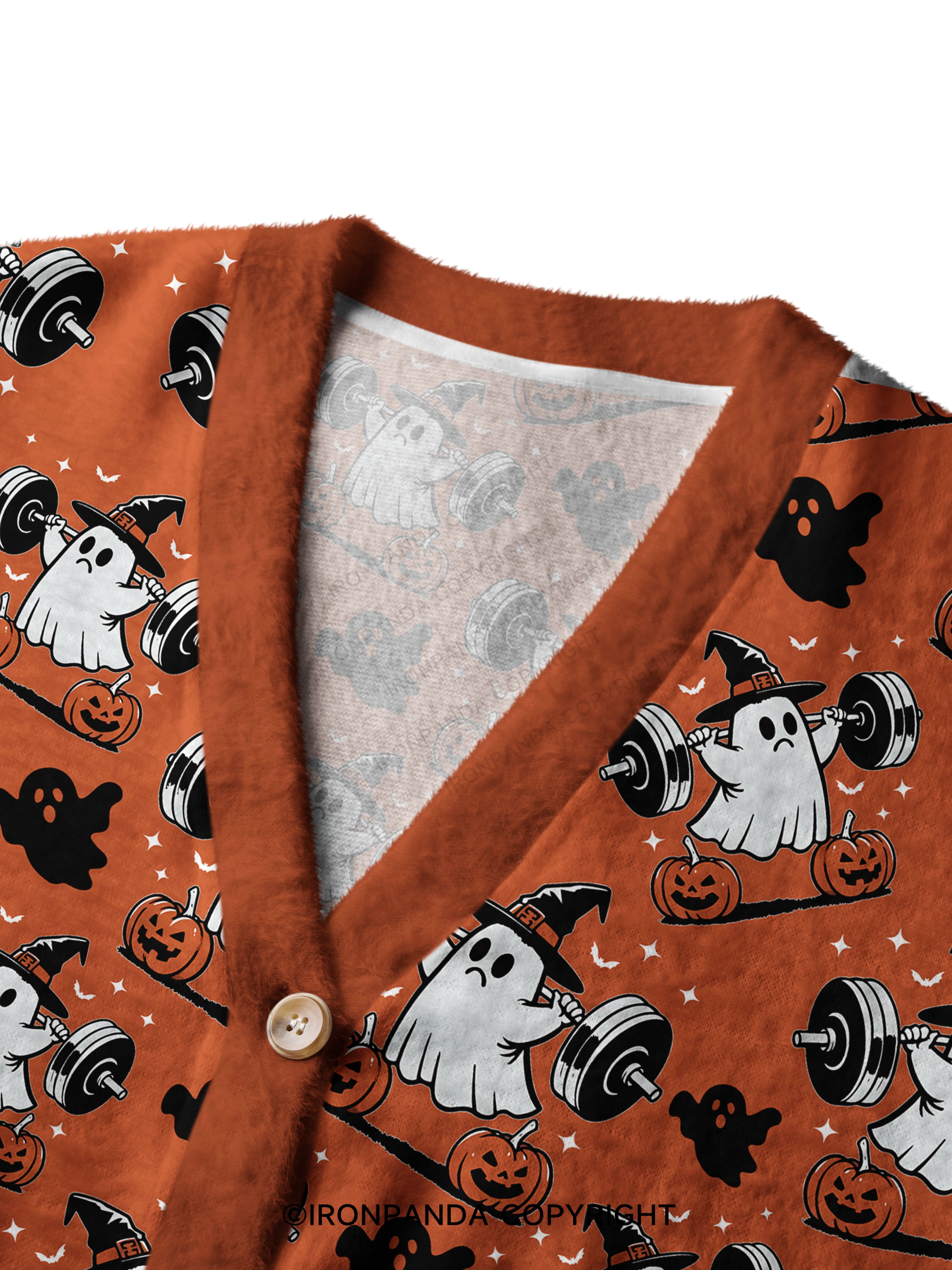 NO TRICKS JUST REPS Crop Ugly Cardigan Sweater