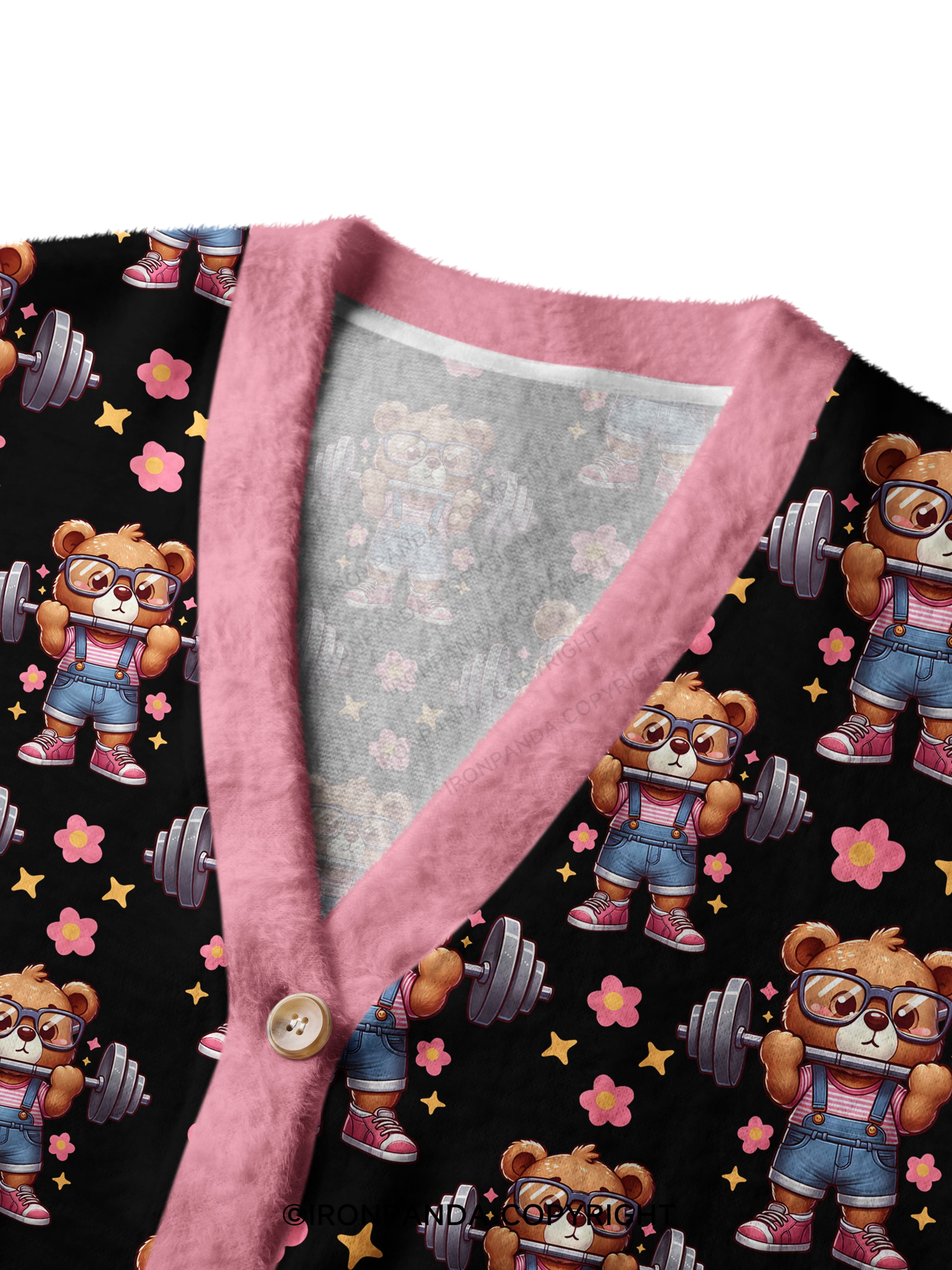 KINDA STRONG, SORTA FLUFFY Crop Ugly Cardigan Sweater