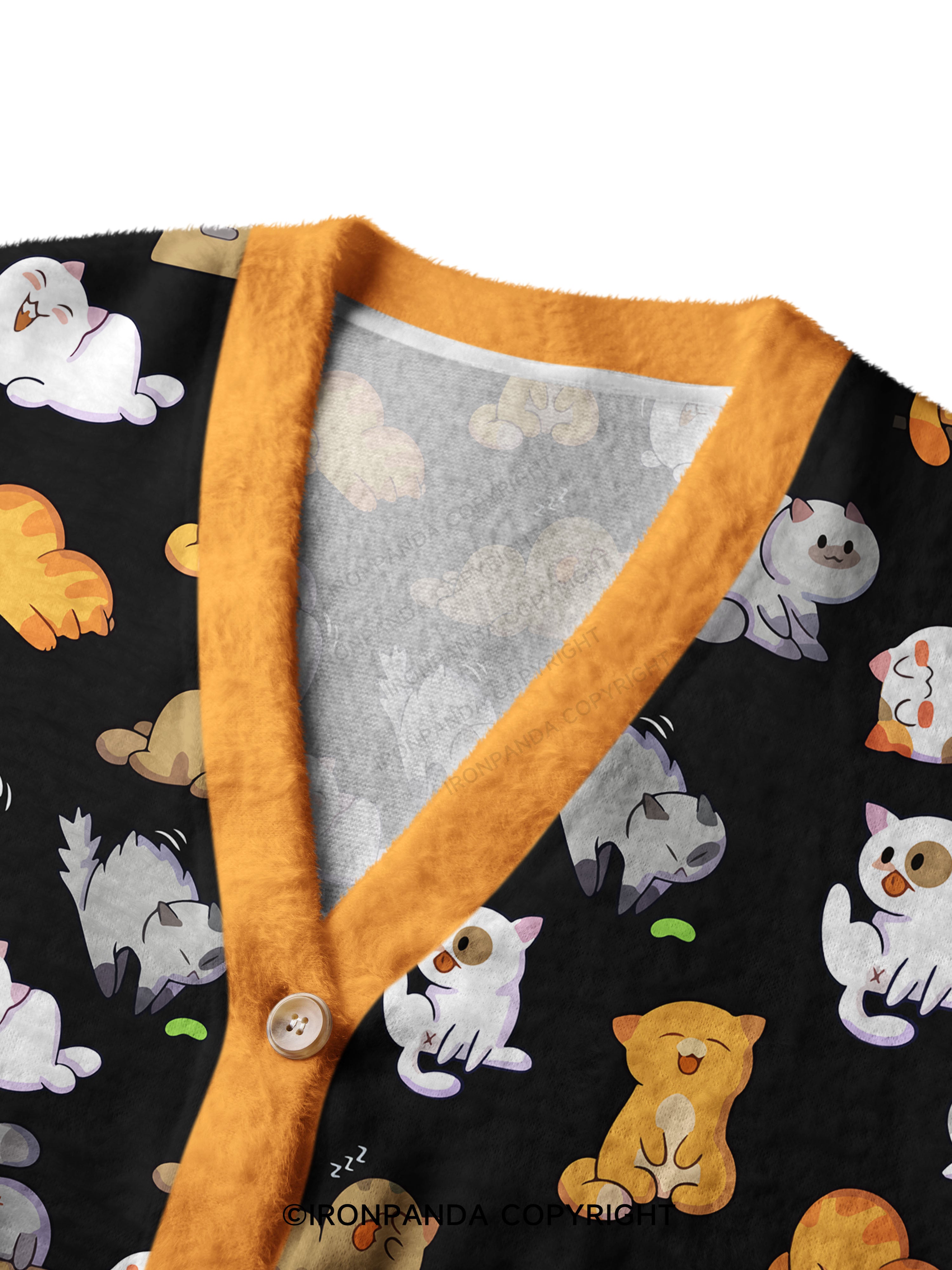CAT YOGA Crop Ugly Cardigan Sweater