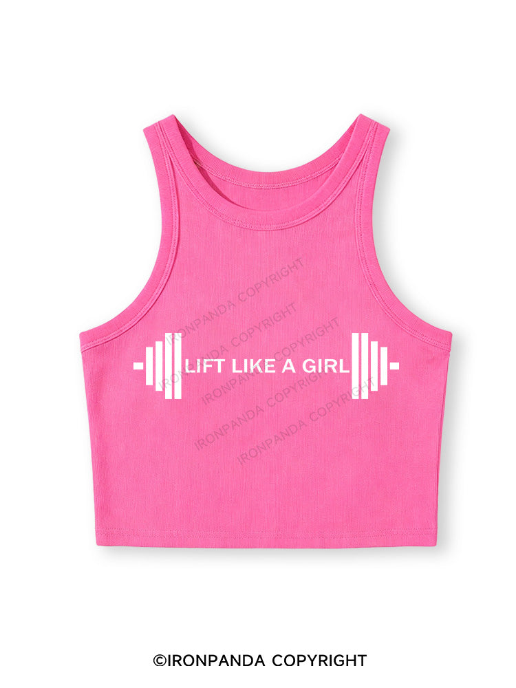 LIFT LIKE A GIRL Fitted Crop Tank Top