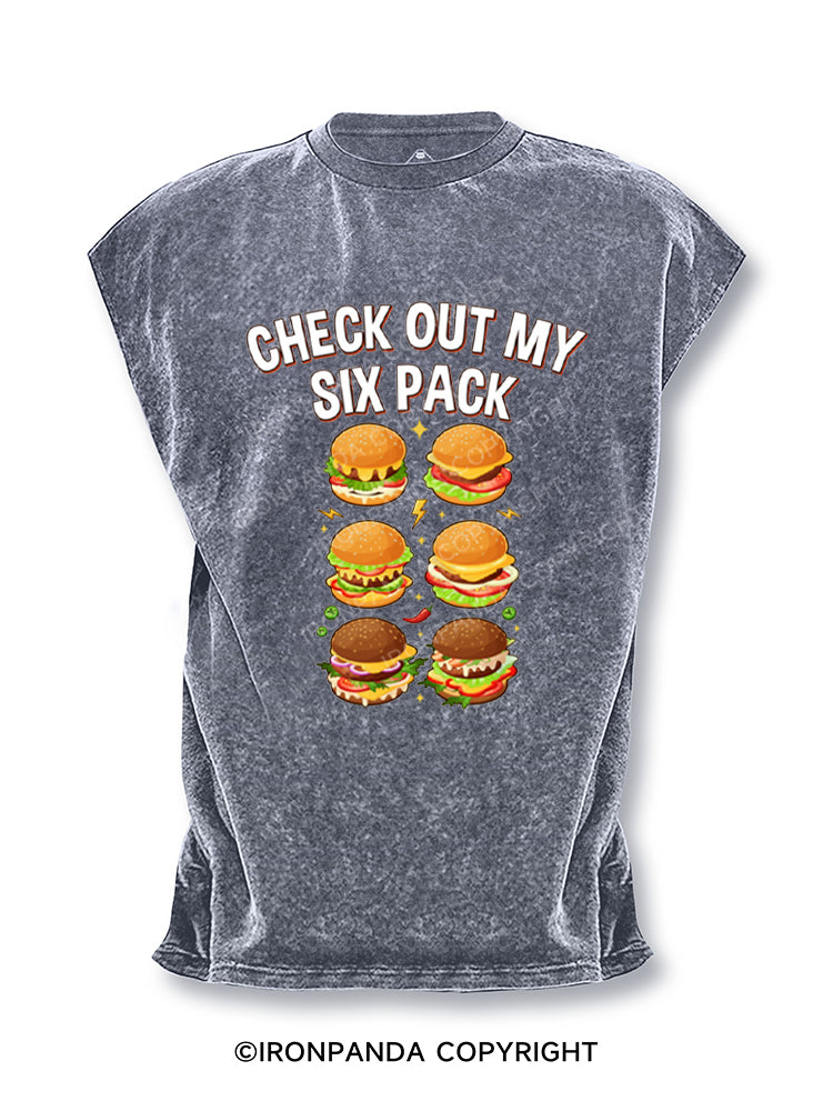Check Out My Six Pack Hamburger Cut Off Tank