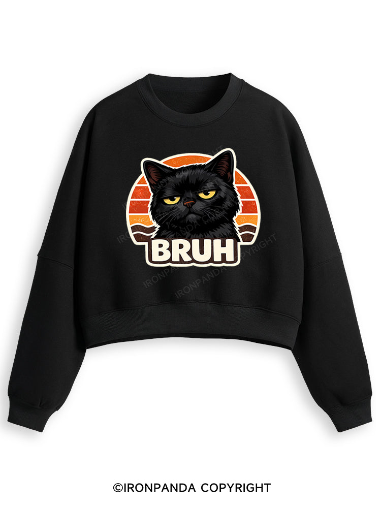 BRUH Fleece Crop Sweatshirt