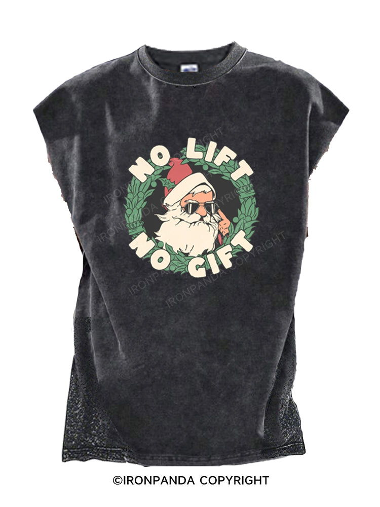 No Lift No Gift Christmas Workout Cut Off Tank