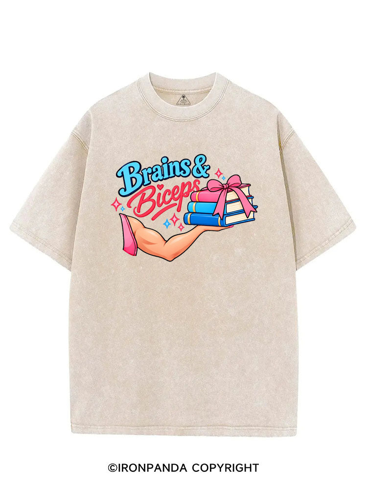 BRAINS & BICEPS VINTAGE GYM SHIRT