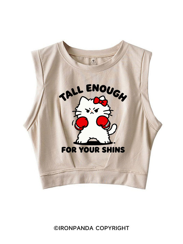 Tall Enough For Your Shins SLEEVELESS CROP TOPS
