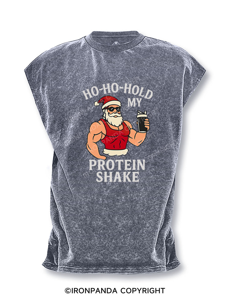 HO-HO-HOLD MY PROTEIN SHAKE Cut Off Tank