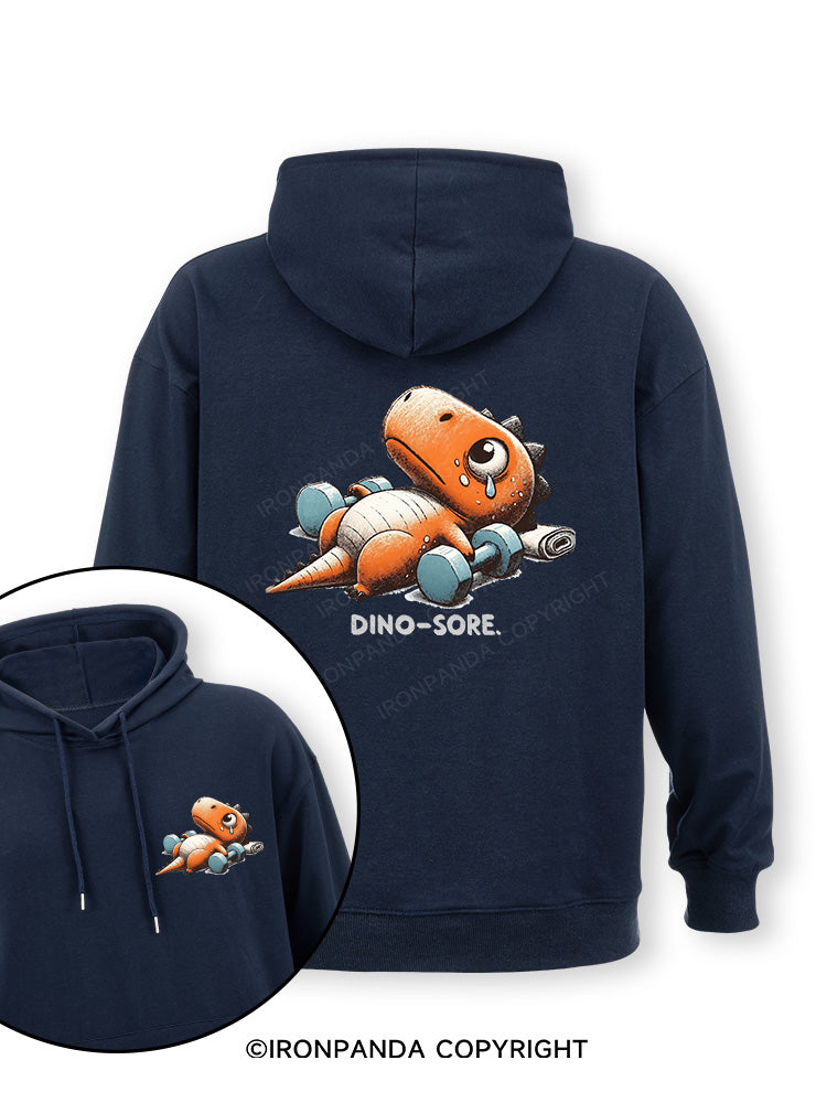 DINO-SORE AFTER WORKOUT Double-Sided Printed Classic Gym Hoodie