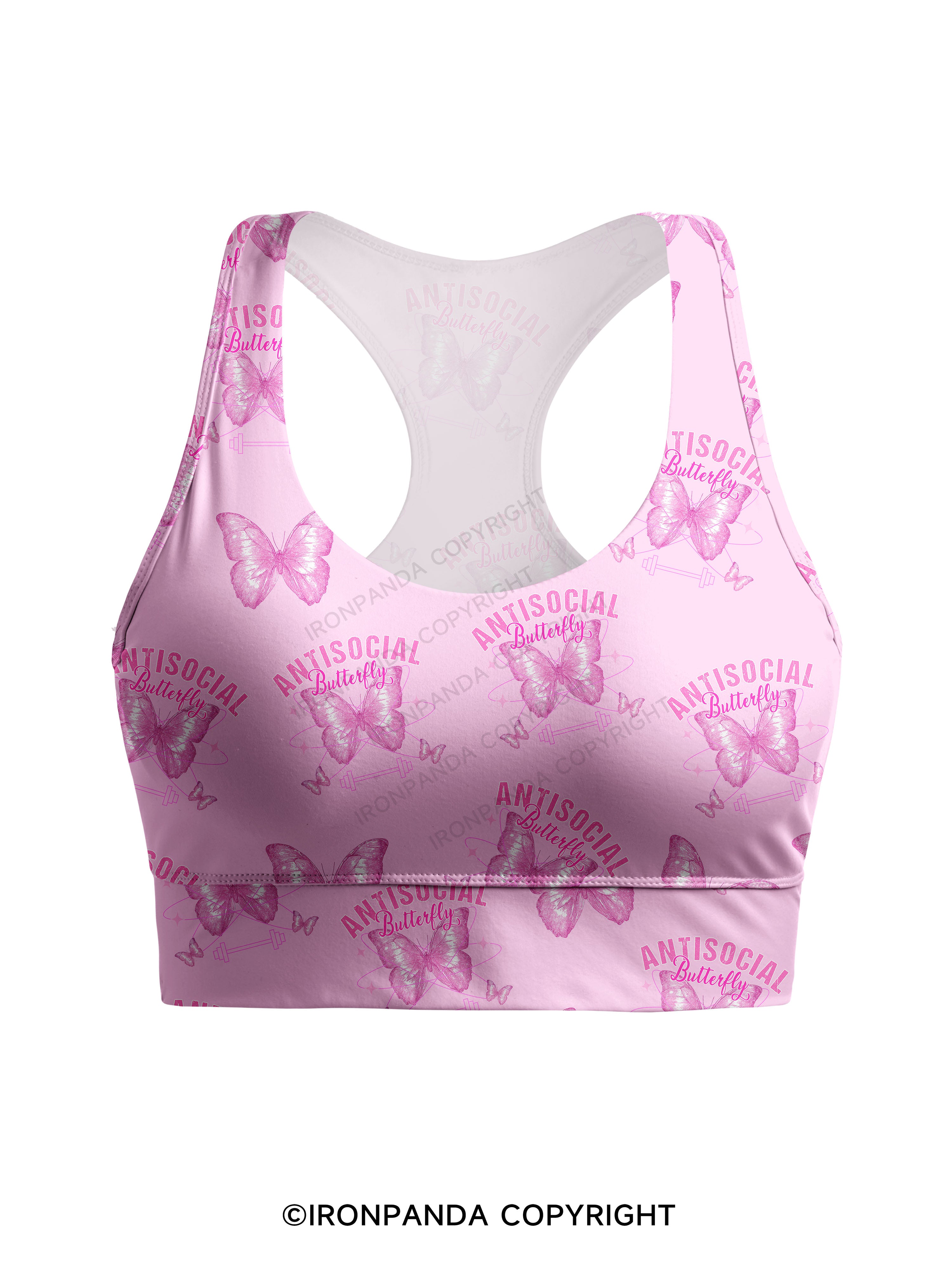AntiSocial Butterfly Racerback Sports Bra