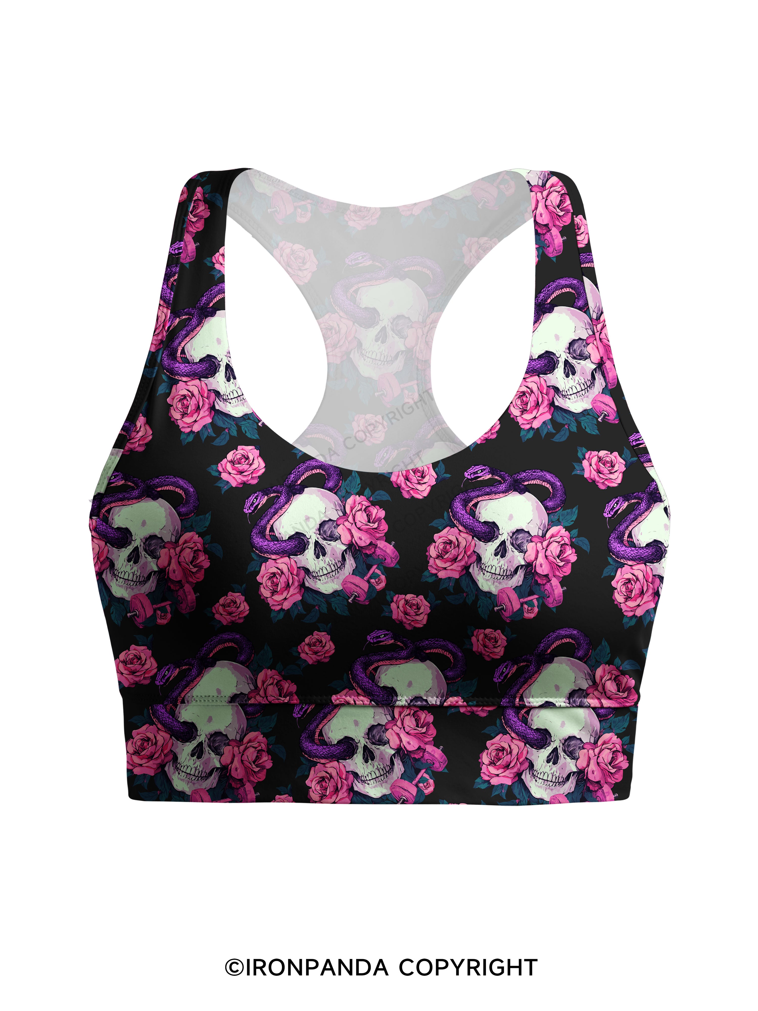 DEAD INSIDE BUT STILL MADE IT TO THE GYM Racerback Sports Bra