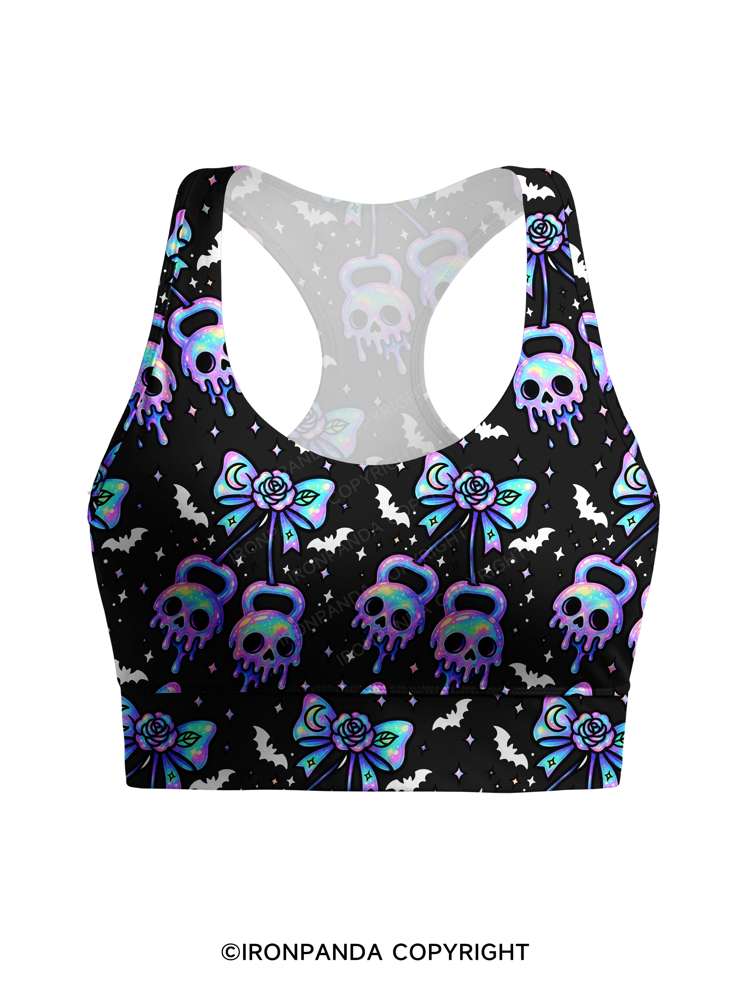 GHOST DRIP KETTLEBELLS Racerback Sports Bra