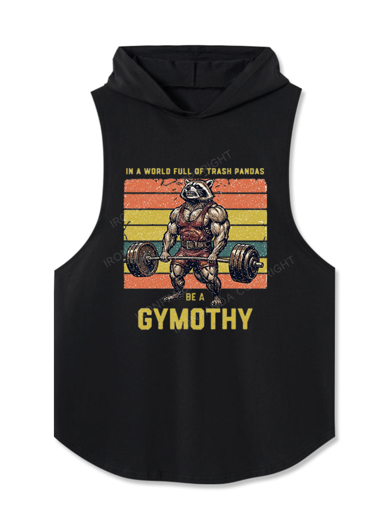 Gymothy Raccoon Weightlifting Trash Hooded Tank