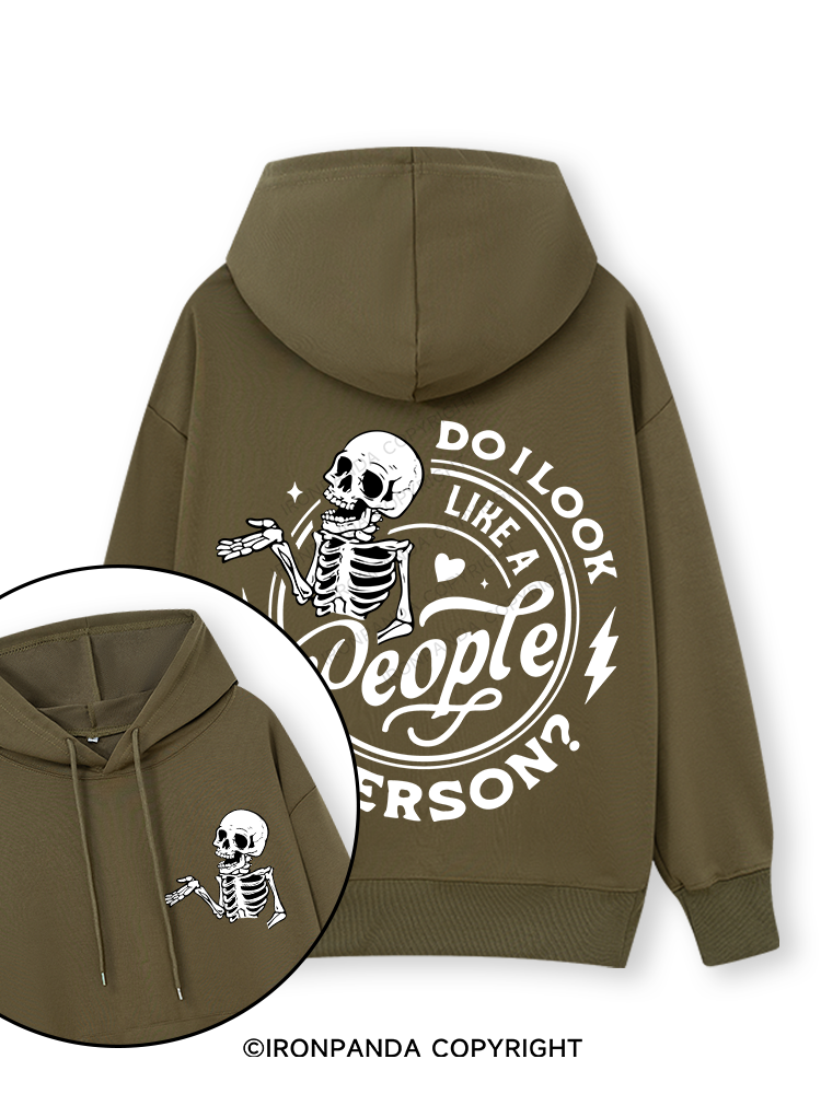 DO I LOOK LIKE A PERSON? Double-Sided Printed Classic Gym Hoodie