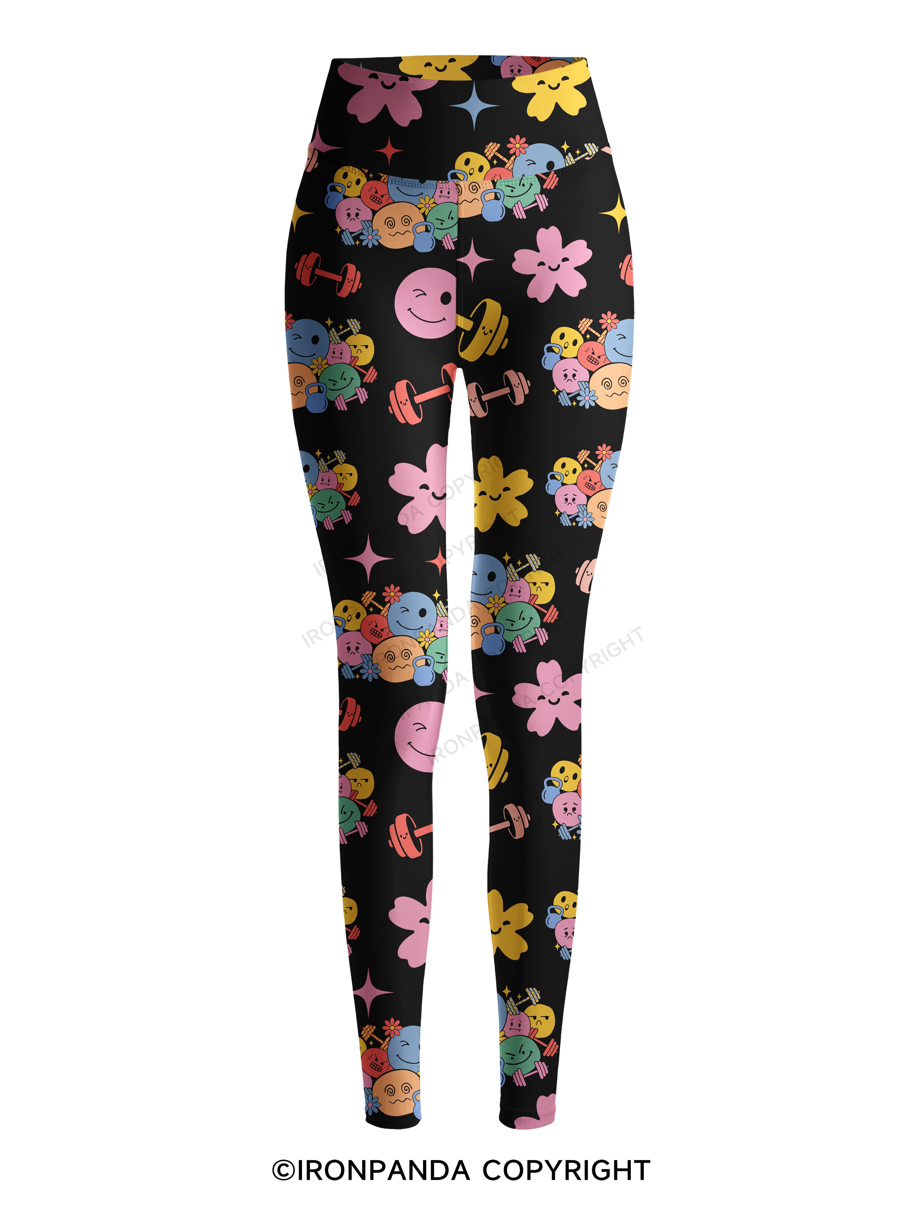 Groovy Mood Gym Printed Yoga Pants