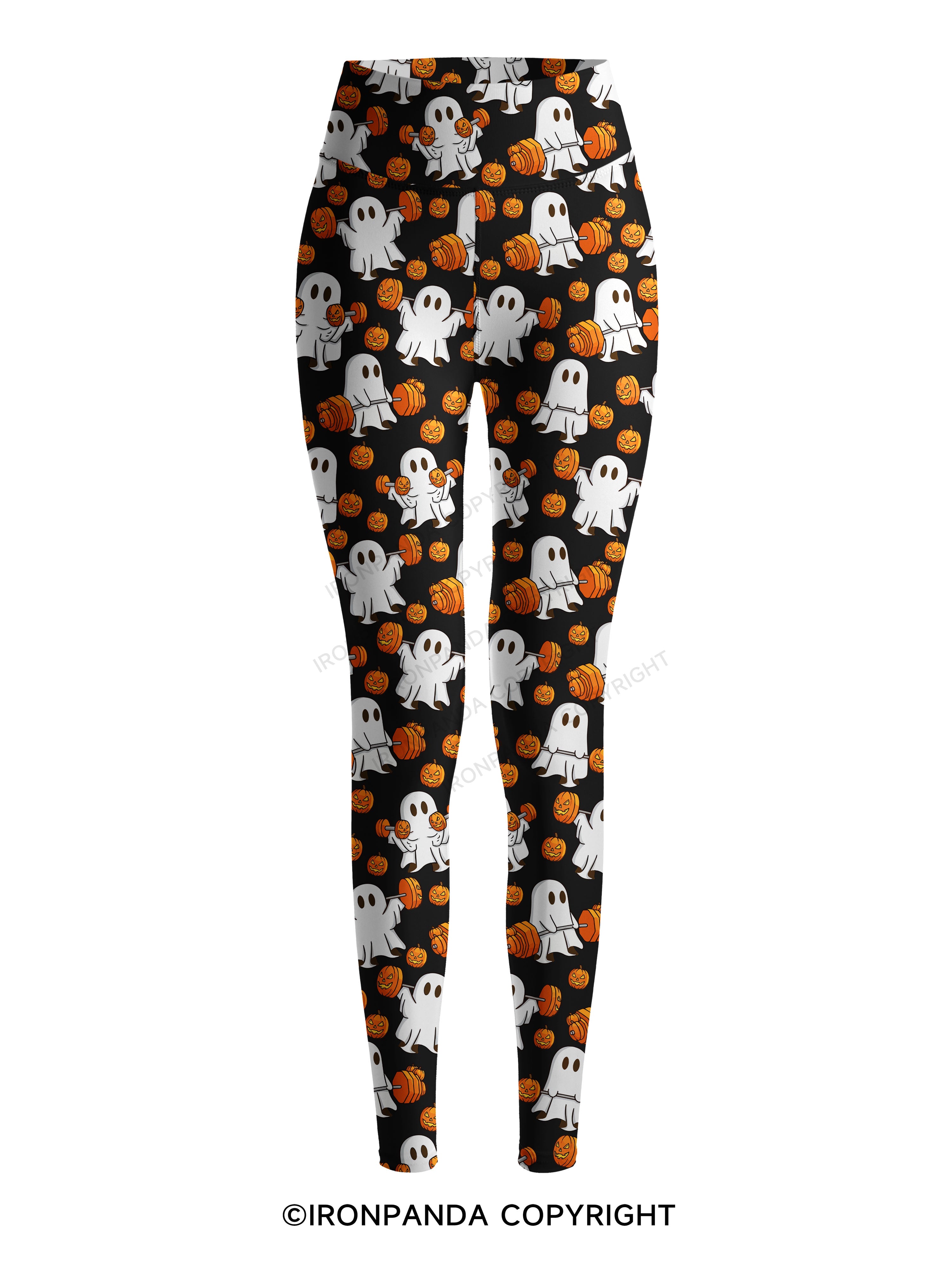 WEIGHT LIFTING GHOSTS FUNNY FITNESS Printed Yoga Pants
