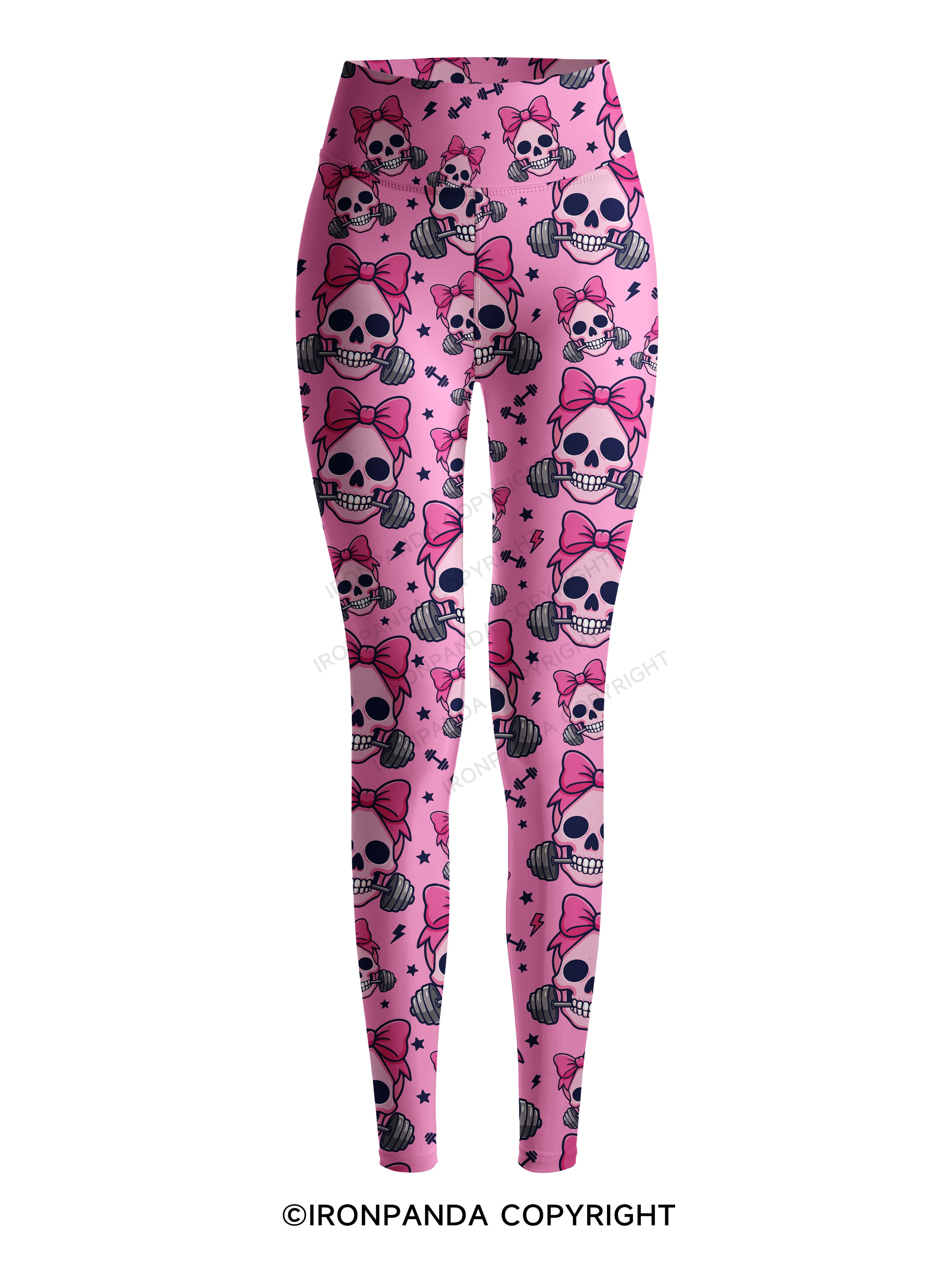 Girly Gym Skull Printed Yoga Pants