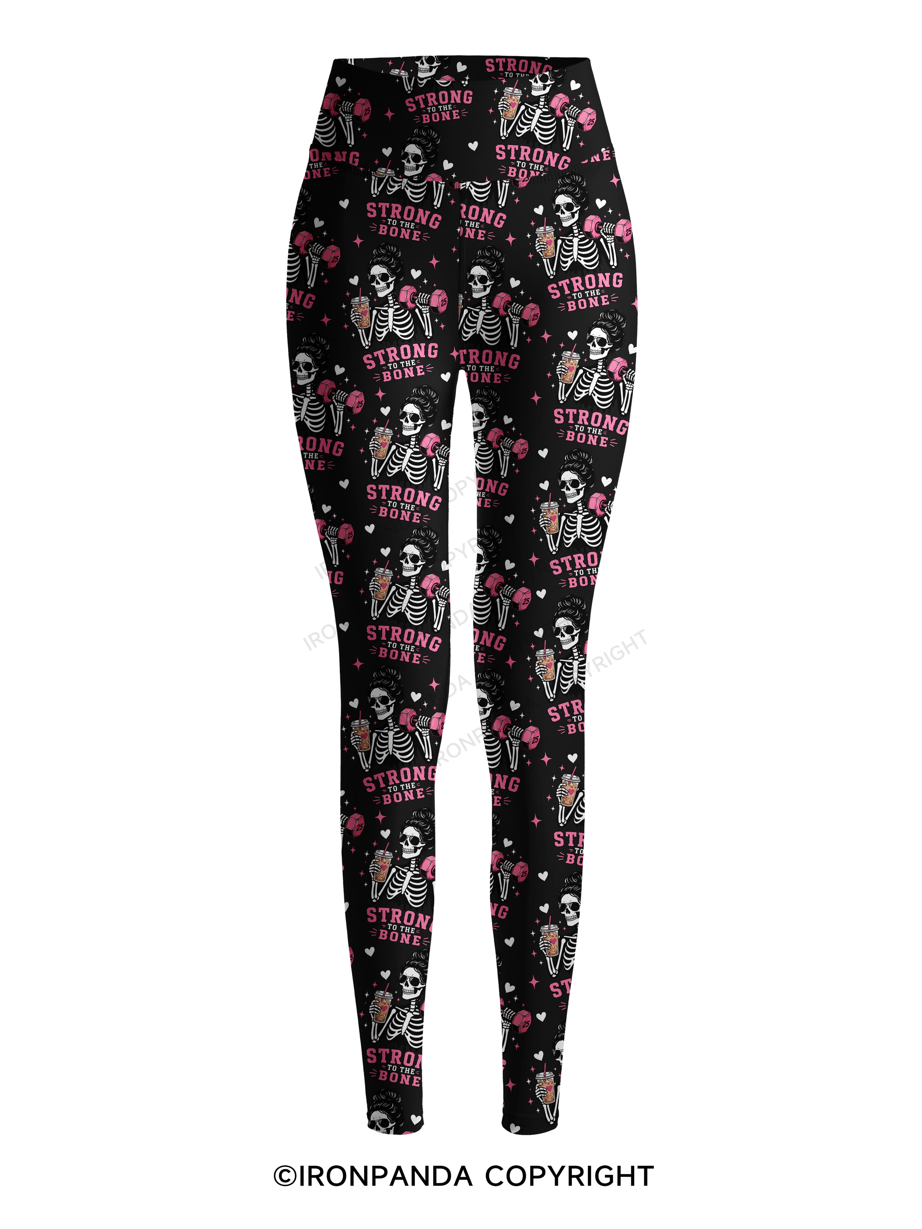 STRONG TO THE BONE Printed Yoga Pants