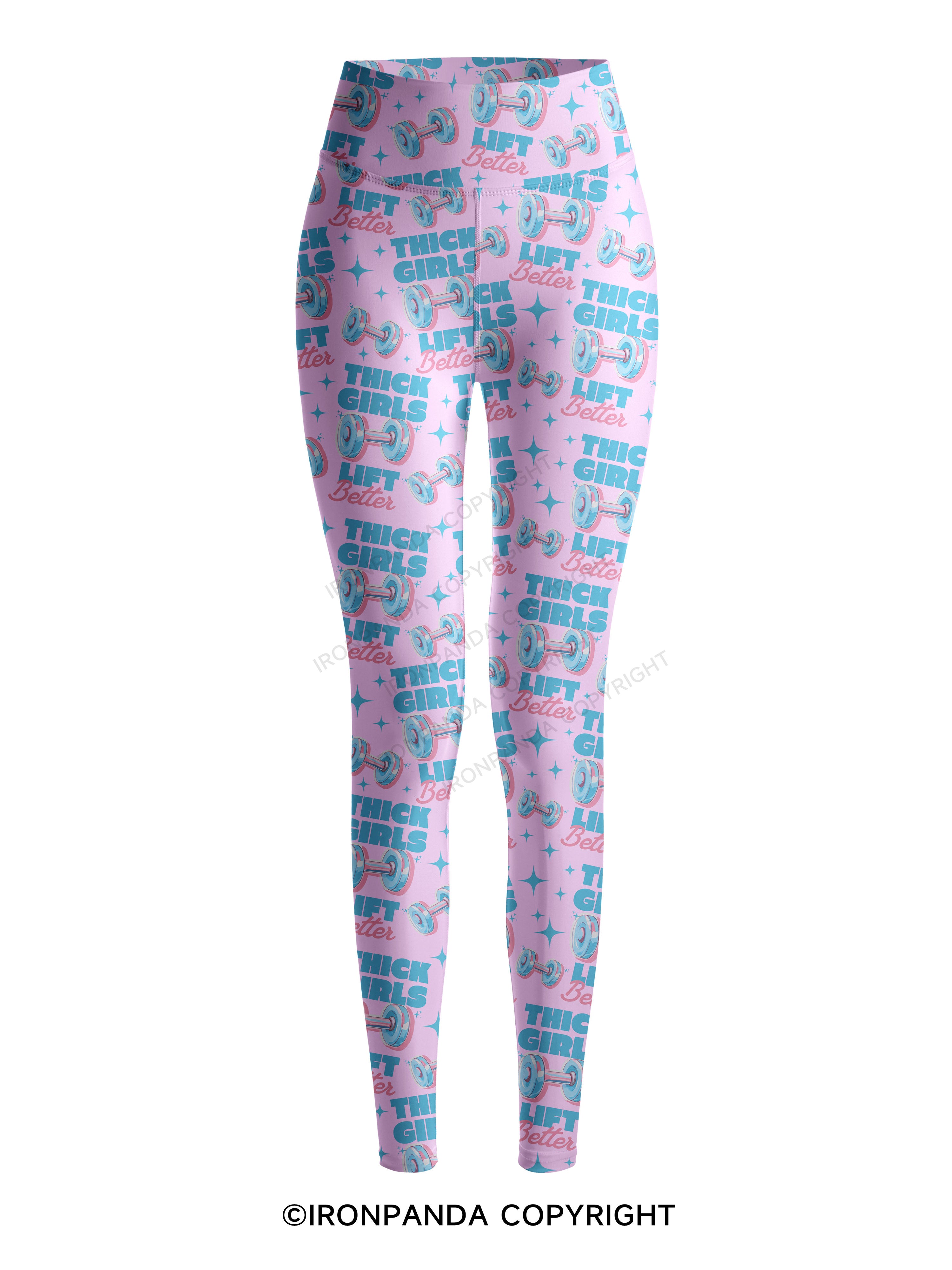 THICK THIGHS LIFT BETTER Printed Yoga Pants