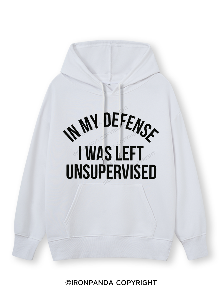 IN MY DEFENSE I WAS LEFT UNSUPERVISED Classic Gym Hoodie
