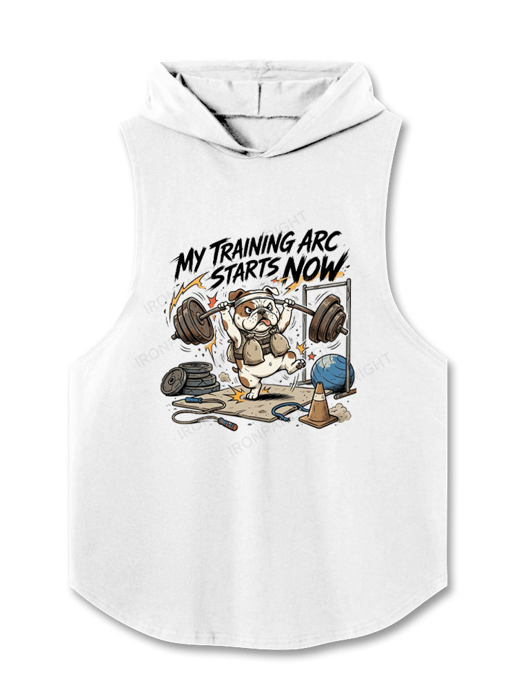 MY TRAINING ARC STARTS NOW Hooded Tank