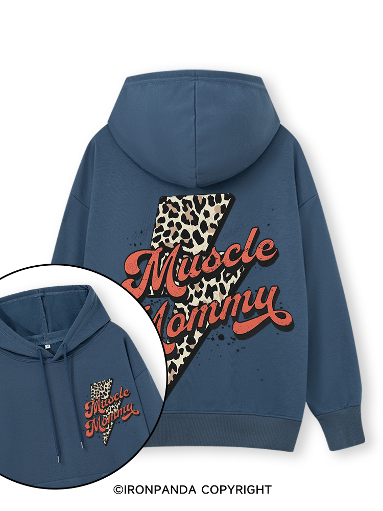 Retro Muscle Mommy Double-Sided Printed Classic Gym Hoodie