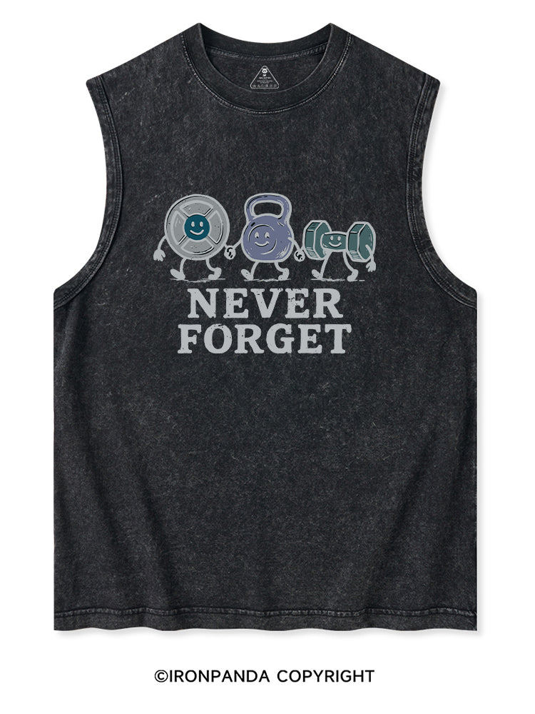 NEVER FORGET FITNESS Washed Tank
