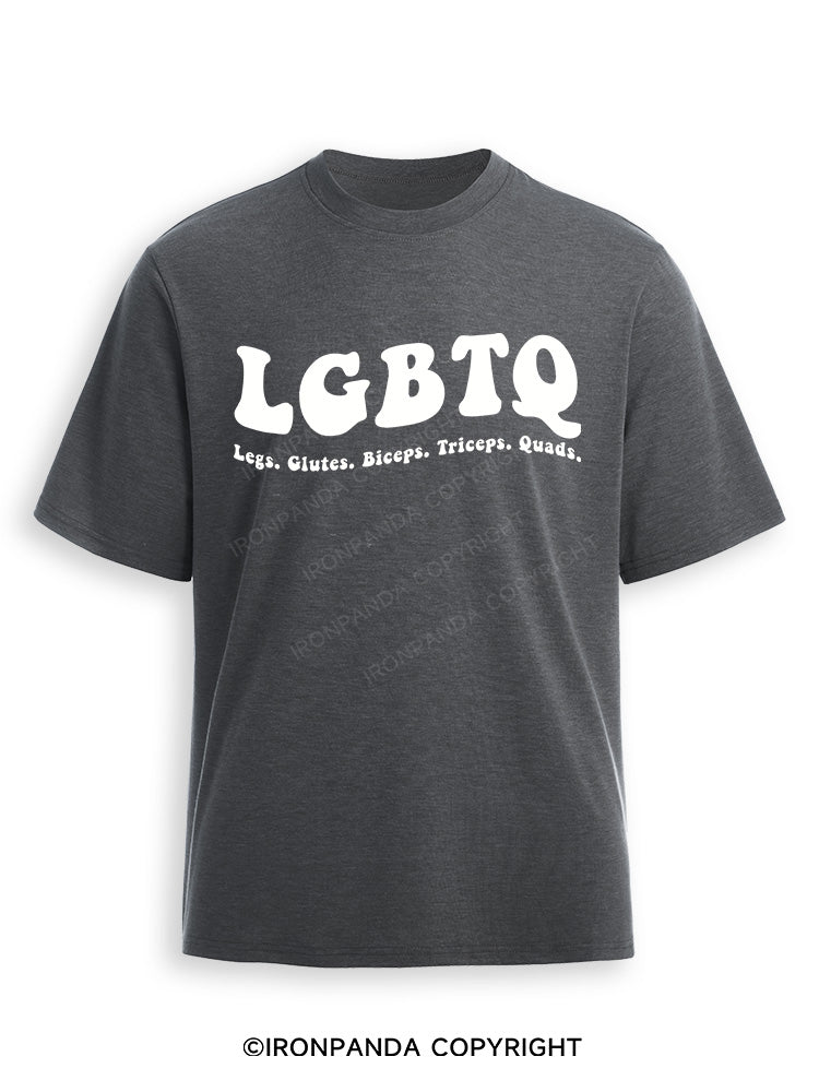 LGBTQ: Legs, Glutes, Biceps, Triceps, Quads Ultra Soft Heather T-Shirt