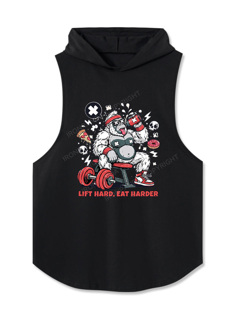 LIFT HARD EAT HARDER Hooded Tank