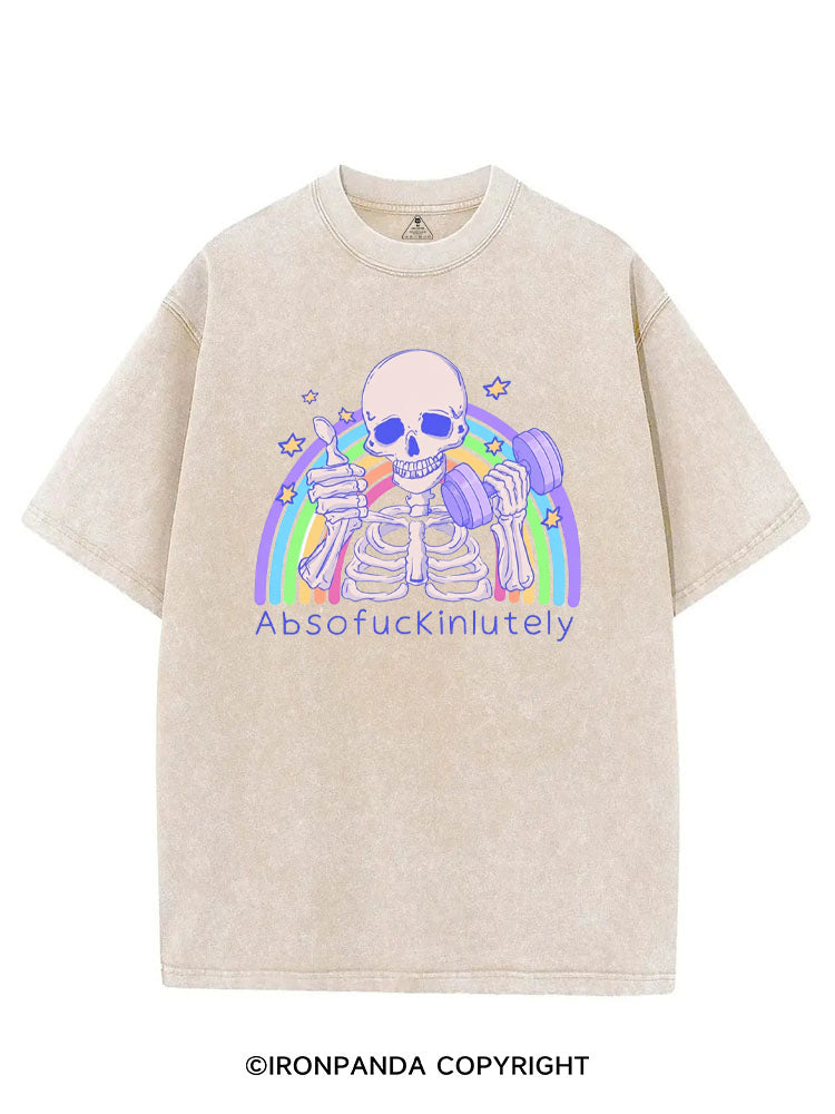 ABSOFUCKINLUTELY GYM SKELETON VINTAGE GYM SHIRT