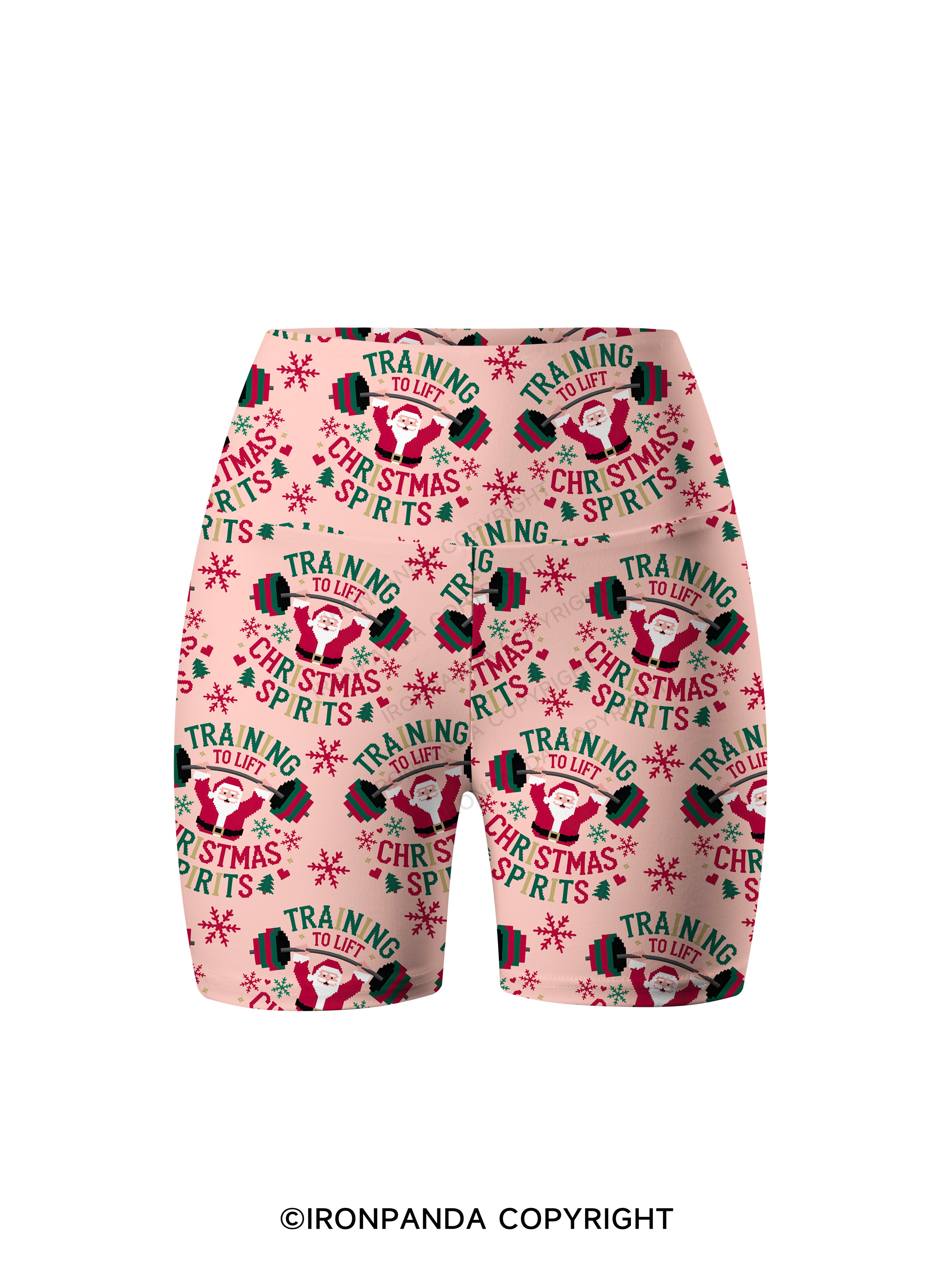 training to lift christmas spirits Printed Yoga Cycling Shorts
