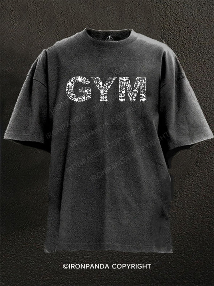 GYM Fitness Equipment Washed Gym Shirt