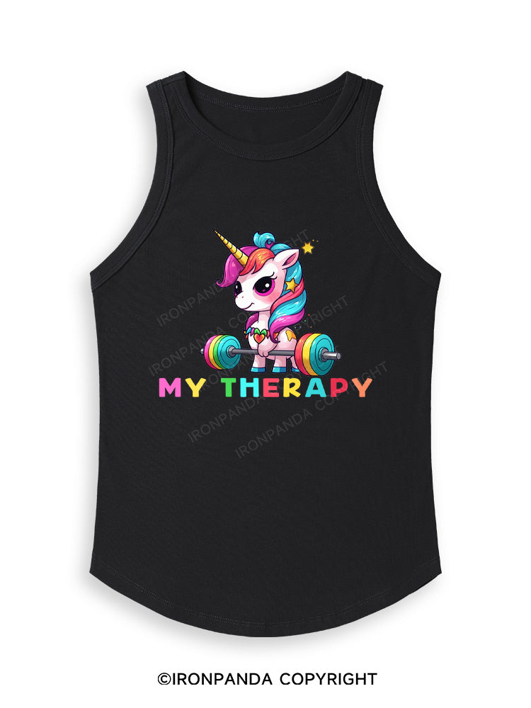 UNICORN MY THERAPY Fitted Tank Top