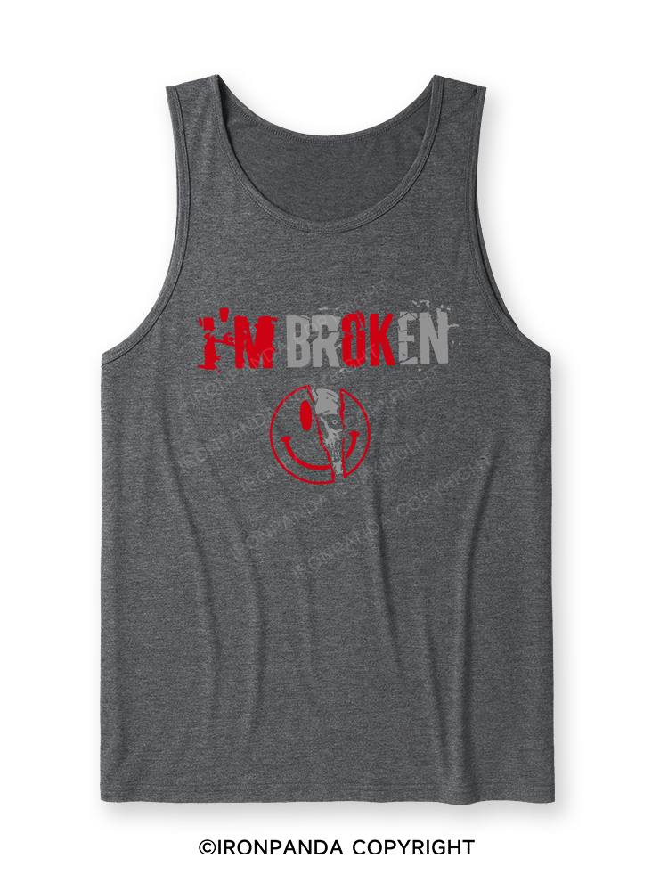 I’m Broken And Smiling Ultra Soft Heather Tank